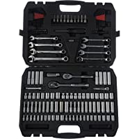 Amazon Basics - Juego de llaves de mecánica- 145 piezas